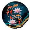 Figura de Carpa de Loto Cocina Pequeño Baño Entrada Pintura Decorativa Pegatina Pintura Figura de Nueve Peces Reuniendo Dinero Pintura Colgante Pintura Autoadhesiva