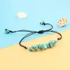 Pulsera Explosiva de Grava Transfronteriza Estilo Ins Cristal de Citrino en Polvo Piedra Original Cuerda de Mano Pulsera de Cuentas de Amatista Azul en stock