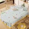 Toalha de Mesa Oval Impermeável e à Prova de Óleo, Não Precisa Lavar, Nova Estilo Creme 2025, Toalha de Mesa de PVC, Toalha de Mesa de Alto Padrão Estilo Ins