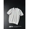 Camisa polo, camisa de punto, camiseta de manga corta para hombre, cuello camisero, cuello en V, a rayas, estilo old money, de negocios, verano, venta al por mayor de fábrica transfronteriza