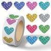 1 volumen/500 pegatinas de amor en rollo para equipaje, portátil, iPad, pegatinas decorativas DIY transfronterizas