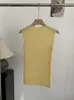 Top de punto sin mangas con cuello alto texturizado Omalai para mujer, Ropa interior de primavera y verano, Camiseta sin mangas de color liso, Moderno 6536