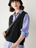 Nuevo Chaleco de Punto con Cuello en V 2021 para Mujer, Chaleco Exterior sin Mangas, Chaleco Cálido de Otoño e Invierno con Temperamento para Combinar