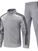 Traje deportivo casual para pareja Pantalones deportivos para hombre Ropa deportiva de tres piezas Pantalones de chándal para mujer Pantalones con cordón en el tobillo Marca de moda