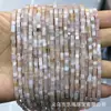 Cuentas Cuadradas de Amatista Natural de 3*3mm Cuentas Espaciadoras Cuadradas de Piedra Ojo de Tigre Cuentas para Pulsera Accesorios para Joyería DIY