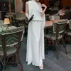 MoneeChAofa ManorVestido elegante assimétrico de ombro a ombro com drapeado, estilo francês, luxo leve