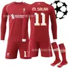 2526 Liverpool Uniforme de Fútbol de Manga Larga Liga de Campeones No. 9 Isaac 11 Salah Jersey Sobo Traje de Otoño e Invierno