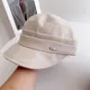 Chapéu Equestre Moderno de Linho Sintético para Mulheres, Boné de Beisebol Respirável para Primavera/Verão, Chapéu Versátil de Tecido Liso, Boina Fashion