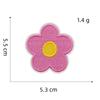Nuevo Parche de Tela de Niña de Dibujos Animados Rosa Muñeca Etiqueta Bordada por Computadora Parche de Bordado Parche con Agujero Accesorios para Ropa Venta al por Mayor