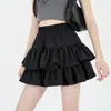 Falda blanca plisada para mujer, nuevo estilo verano 2026, de cintura alta, línea A favorecedora, con volantes, falda abullonada tipo pastel