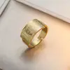 Nuevo anillo de acero inoxidable grabado con apertura ajustable, sensación de nicho de alta gama, anillo accesorio para uso diario