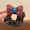 Scrunchie Estilo Coreano com Laço e Estampa de Flores para Mulheres 2026 Novo Estilo Elástico de Cabelo para Coque Elástico Alto Corda de Cabelo Acessório de Cabelo