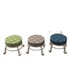 Taburete Pequeño Giratorio con Ruedas para Uso en Casa, Taburete Bajo con Ruedas, Taburete Redondo Pequeño, Taburete para Sofá, Silla Pequeña con Respaldo de Plástico
