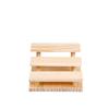 Estante de exhibición con forma de escalera de madera, accesorios para ventana, exhibidor de muñecas, estante para perfume, estante de almacenamiento para gafas y relojes