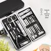 Nail Clippers terno doméstico de aço inoxidável cortadores de unhas orelha colher manicure ferramentas cortadores de unhas faca pedicure única