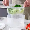 Desidratador de Vegetais para Salada, Secador Giratório Manual Doméstico para Frutas, Ferramenta de Cozinha, Bacia para Lavar Vegetais, Cesto Drenador de Água