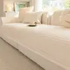 Cojín de Sofá Estilo Crema Japón Corea Transfronterizo Otoño Invierno Nuevo Cojín de Asiento Grueso Cálido Tela Cubierta Anti-arañazos de Gato de Alta Calidad Venta al por Mayor