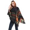 Comércio Exterior Primavera, Outono e Inverno Xadrez Comprimento Médio com Capuz Xale Estilo Europeu e Americano Natal Fio Loop Manto Xale de Poliéster