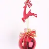 Venta Directa de Fábrica Reno de Navidad +5cm Bola de Navidad R5-H Colgante de Decoración Navideña Decoración de Árbol de Navidad Festivo