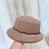Sombrero de Pescador de Lana con Decoración de Pedrería Estilo Celebridad para Mujer, Nuevo Elegante Sombrero de Cubo para Otoño e Invierno, Elegante Sombrero de Fieltro para Damas