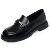 Nuevos Mocasines Estilo Británico Otoño 2026 para Mujer, Suela Suave, Tacón Bajo, Zapatos Pequeños de Piel, Modernos y Versátiles, Planos Antideslizantes para Mujer