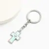 Novo Pingente Chaveiro Cruz Dupla de Liga de Dopamina Chaveiro de Bolsa Cruz