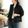 Suéter estilo Chanel, cárdigan de piel sintética de visón, ajustado estilo coreano, top corto elegante con cuello de solapa para mujer