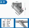 Conectores de Tubo de Aço 20/25/32mm Base de Liga de Alumínio de 6 Pontos Junta de Tubo Redondo Conectores de União em T para Tubo Galvanizado de 1 polegada