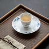 Taza de té de cerámica de bambú pintada a mano, color azul y blanco, de jade, de barro blanco, con esmaltado, para una sola taza, para el hogar, de tamaño pequeño, juego de té de kung fu