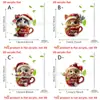 Natal Novo Transfronteiriço Fofo Animal de Estimação Natal 2D Acrílico Pendentes de Janela Casa Quarto Decoração de Feriado Pendurado