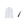 Nueva camisa blanca JK, minifalda femenina, corte ajustado, estilo preppy, top de uniforme con corbata y lazo, camisa versátil