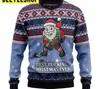Explosões transfronteiriças de Natal 2024 estampa digital 3D masculino masculino moletom comércio exterior novo