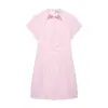 Comércio Exterior 2026 Primavera Novo Estilo Europeu e Americano Moda Feminina Sexy Hot Girl Vestido de Manga Curta com Bolinhas 4661309