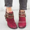 Juti spot comercio exterior 35-43 talla grande otoño e invierno Nuevo wish tacón grueso botas de cuero para mujer fabricantes botas de cuero para mujer