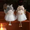 Novo Pingente de Menina Anjo com Galhos de Pelúcia de Natal Decoração de Árvore de Natal Boneca Fofa Decoração Ornamento Pendurado