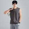 2023 Verão Cor Sólida Colete Masculino Confortável Respirável Sem Mangas Colete Base Camisa Estudantes Adolescentes Edição Líquida Basquete