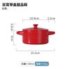 Tazón de cerámica de color sólido Huafu para huevo de pollo al vapor, con doble asa, resistente a altas temperaturas, tazón para huevo estofado con tapa, tazón para suplemento alimenticio, tazón para hornear