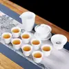 Conjunto de chá de cerâmica azul e branca, infusor de chá doméstico, gaiwan Kung Fu, conjunto completo de xícaras de chá simples, loja de fábrica atacadista transfronteiriça