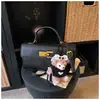 Bolsa Quadrada Pequena Fashion com Fivela de Travamento, Nova Bolsa de Mão, Bolsa Kelly Simples e Elegante, Bolsa de Mão e Bolsa Transversal de Nicho de Alta Qualidade