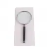 Lupa de leitura e para crianças 50/60/75/90/100mm, semi-metal, lupa de vidro portátil