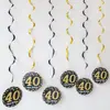 Novo Pingente Espiral Estrela de Cinco Pontas Recortada Azul Noturno Cena de Festa de Aniversário Celebração de Aniversário Decoração de Banquete de Aniversário
