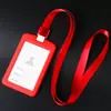 Set de tarjetero de trabajo de silicona insignia de tarjeta de trabajo entrada de personal guardia de seguridad tarjeta de autobús fabricante de tarjetas tarjeta tarjeta con cordón personalización de LOGO
