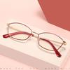 Gafas de lectura para mujer con montura metálica pequeña de moda, lente única genuina para leer de cerca, esenciales para leer el teléfono móvil