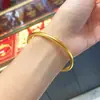 Anel Liso Fosco Herança de Ouro Antigo Pulseira Sólida Lisa Não Desbota Pulseira Pulseira Simulada Presente para Transmissão ao Vivo