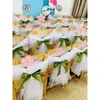 Decoración de Boda Tul Encriptado Dopamina Decoración de Evento Graduación Tul para Respaldo de Silla Taburete Pequeño Red de Boda Arreglo de Tul