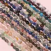 Pulseira de Contas de Pedra Natural de Formato Especial com Furo Reto, Contas Soltas para Pulseira e Colar DIY Feito à Mão, Acessórios de Decoração