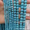 2 ~ 10mm Otimizado Minério Bruto Azul Turquesa Contas Redondas DIY Branco Turquesa Pequenas Contas Redondas Acessórios de Vestuário Corda com Miçangas