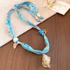 Collar Redondo de Concha Estilo Isla Romántico, Lujo Ligero y Sensación de Alta Gama, Cadena para Clavícula, Accesorio Versátil de Nicho para Vacaciones en la Costa para Mujeres