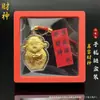 Cadena para teléfono móvil con colgante de Mazu de lámina dorada al por mayor llavero Mazu Dios de la Riqueza paz alegría fortuna fortuna regalo
