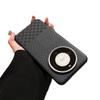 Adecuado para Funda de Teléfono Móvil Huawei Mate70Pro Patrón de Kevlar Empalmado Anillo de Lente Metálico Pura70 Cubierta Anticaídas M60